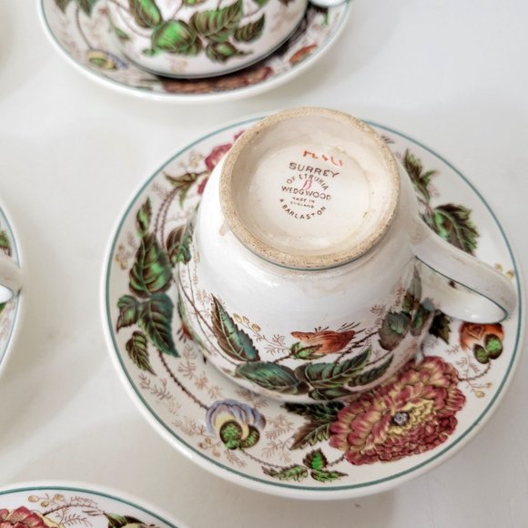 Wedgewood Surrey of Etruria Cups and Saucers Eight Sets - Picture 7 of 13